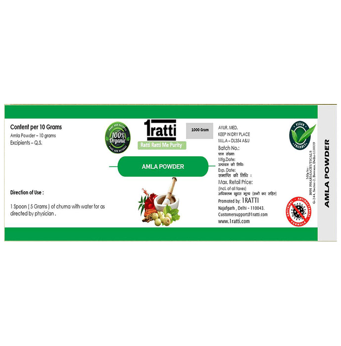 1ratti Amla Powder (1000gm Each)