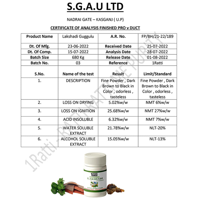 1ratti lakshadi Guggulu