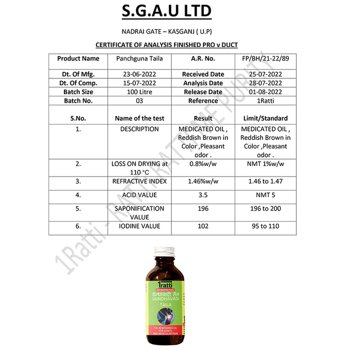 1ratti Panchguna Taila