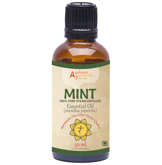 Aashman Ayurveda 100% Pure Steam Distilled Essential Oil (50ml Each) Mint