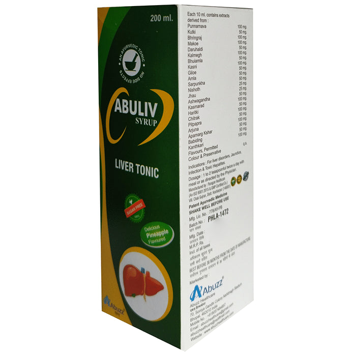Abuzz's Abuliv Liver Tonic Syrup Pineapple Sugar Free
