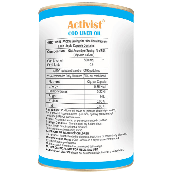 Activist Cod Liver Oil Liquid Capsule