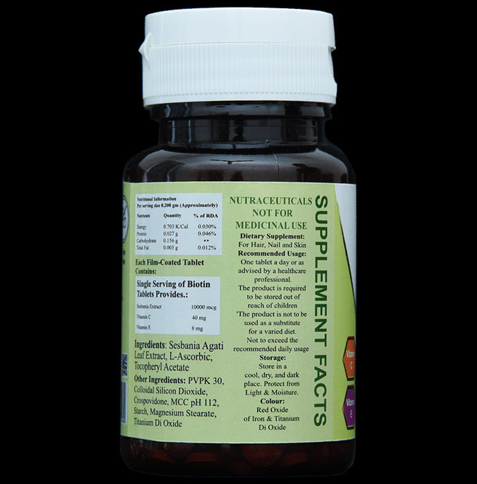 Acuraglobe Biotin 10000mcg Tablet