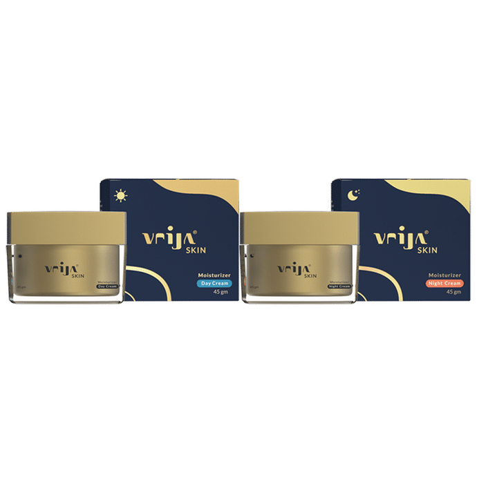 Vrija Combo Pack of Day & Night Cream Moisturizer (45gm Each) - Classic Derma