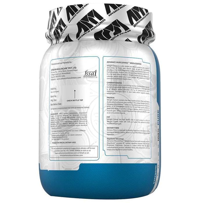 Advance MuscleMass Weight Gainer Powder Chocolate Delight