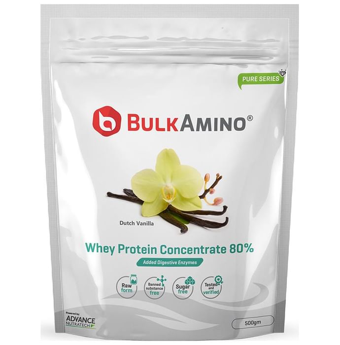 Advance Nutratech Bulk Amino Whey Protein Concentrate 80% Powder Dutch Vanilla - Classic Derma