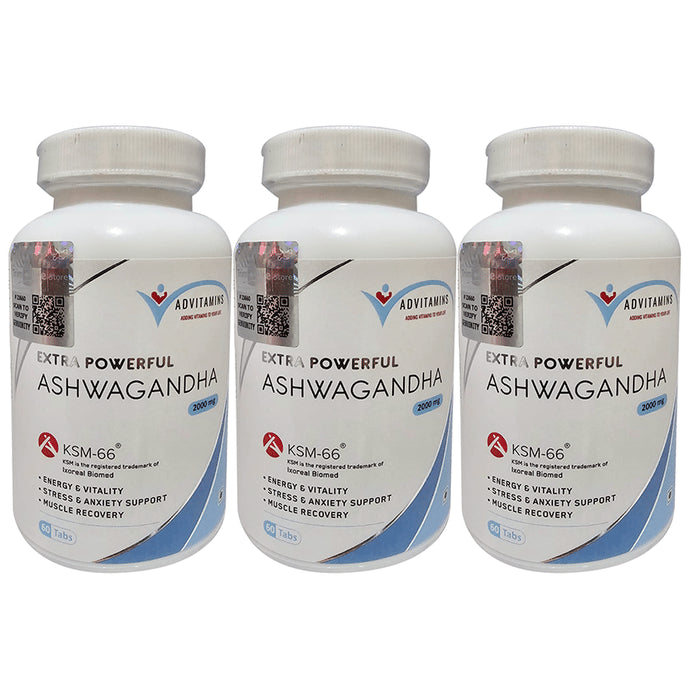 Advitamins Double Strength Ashwagandha 1200mg Tablets (60 Each)