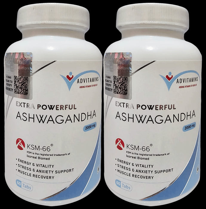 Advitamins Extra Powerful Ashwagandha 2000mg Tablets (60 Each)