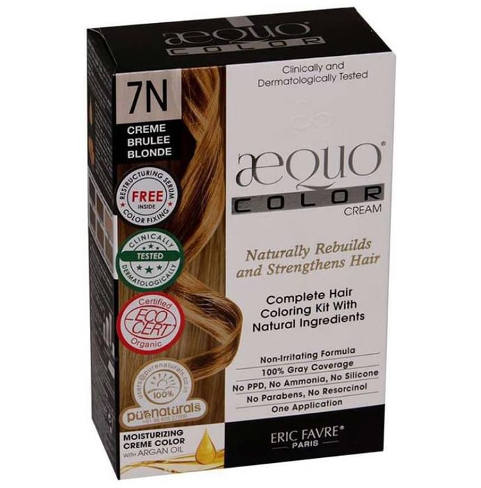 Aequo Permanent Hair Color with Natural Ingreidents Creme Brulee Blonde 7N - Classic Derma