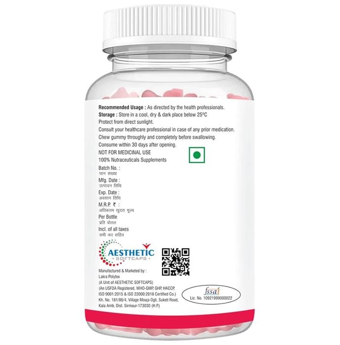 Aesthetic Softcaps Qten 100 Coenzyme Q10 Gummies Mango No Added Sugar