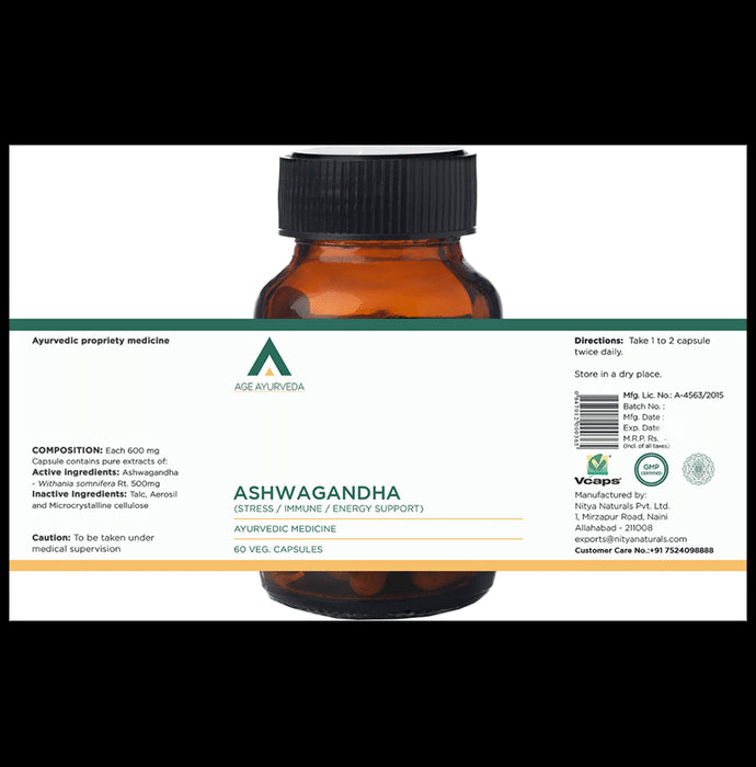 Age Ayurveda Ashwagandha Veg Capsule