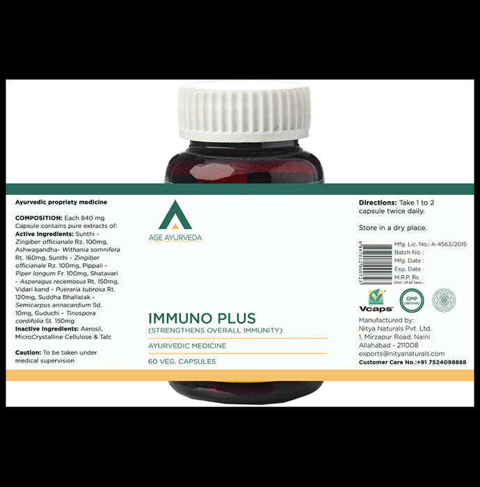 Age Ayurveda Immuno Plus Veg Capsule