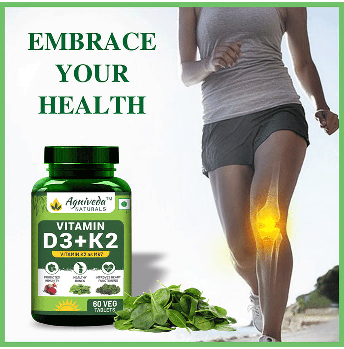 Agniveda Naturals Vitamin D3 +K2 Veg Tablet