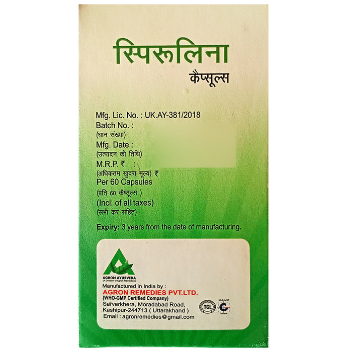 Agron Ayurveda Spirulina Capsule