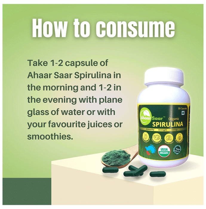 Ahaar Saar Organic Spirulina Capsule