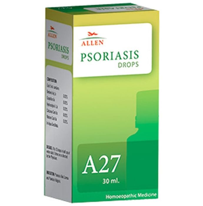 Allen Anti Psoriasis Combo Pack of A27 Psoriasis Drop 30ml & Derma Plus Cream 25gm