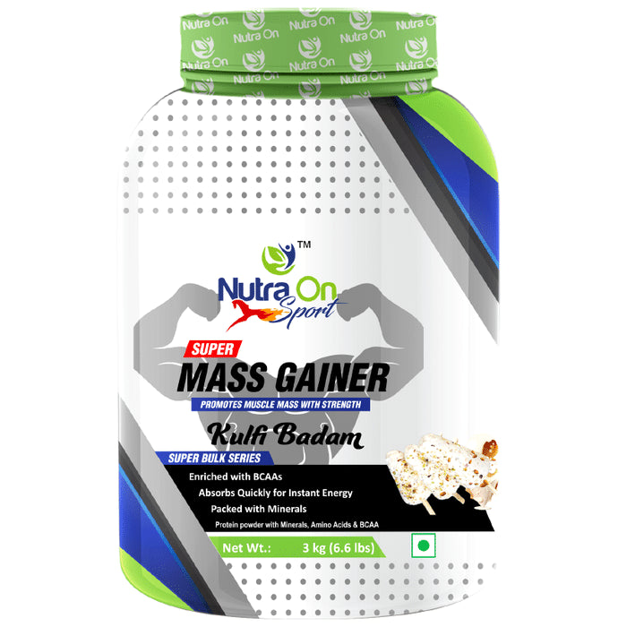 Nutra On Sport Super Mass Gainer Powder Kulfi Badam - Classic Derma