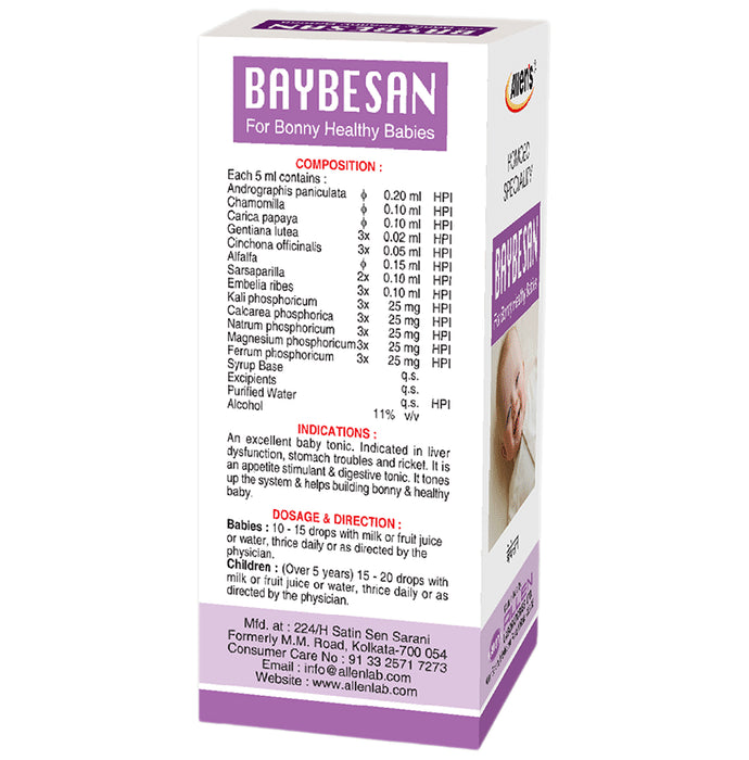 Allen's Homeo Speciality Baybesan Tonic (60ml Each)