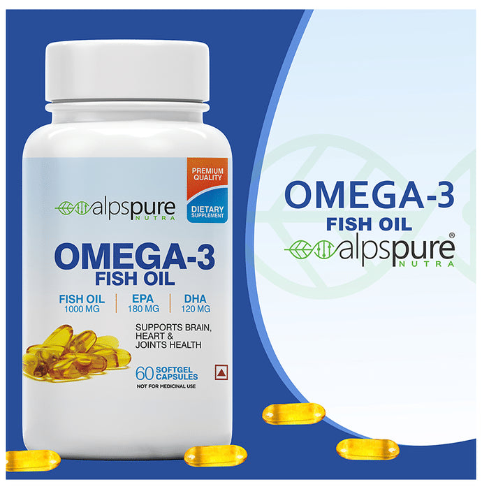 Alpspure Nutra Omega 3 Fish Oil 1000mg Softgel Capsule