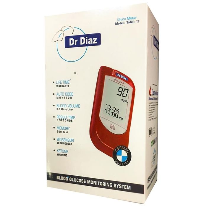 Dr Diaz Digital Blood Glucose Meter - Classic Derma