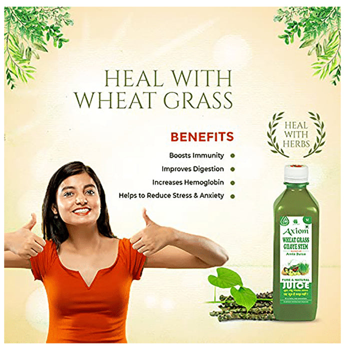 Axiom Wheat Grass Giloye Stem Juice No Added Sugar