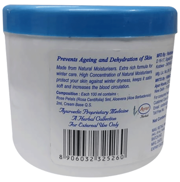 AYUR Herbal Cold Cream with Aloe Vera & Vitamin E | Non-Oily & Non-Sticky