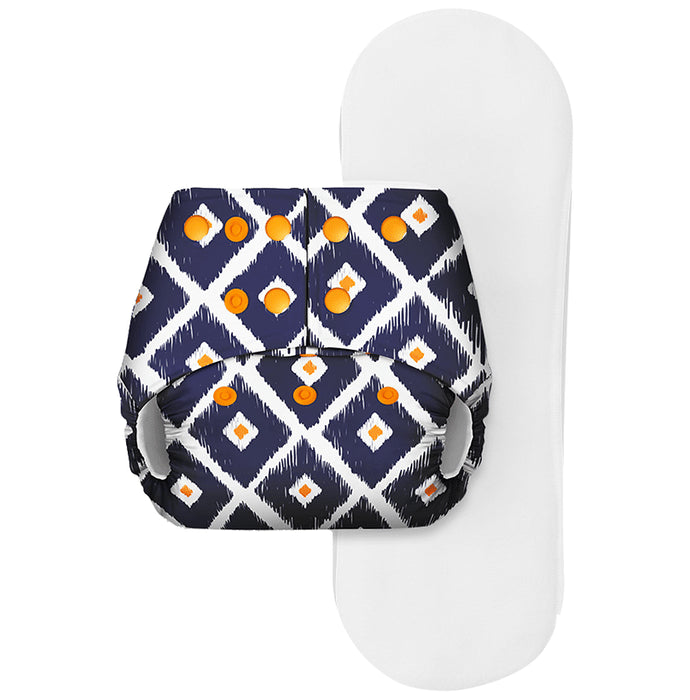 Basic Pocket Diaper with Dry Feel Pad Free Size Tie N Dye - Classic Derma