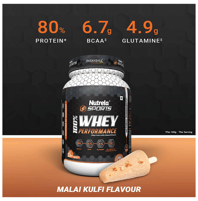 Nutrela Sports 100% Whey Performance Malai kulfi