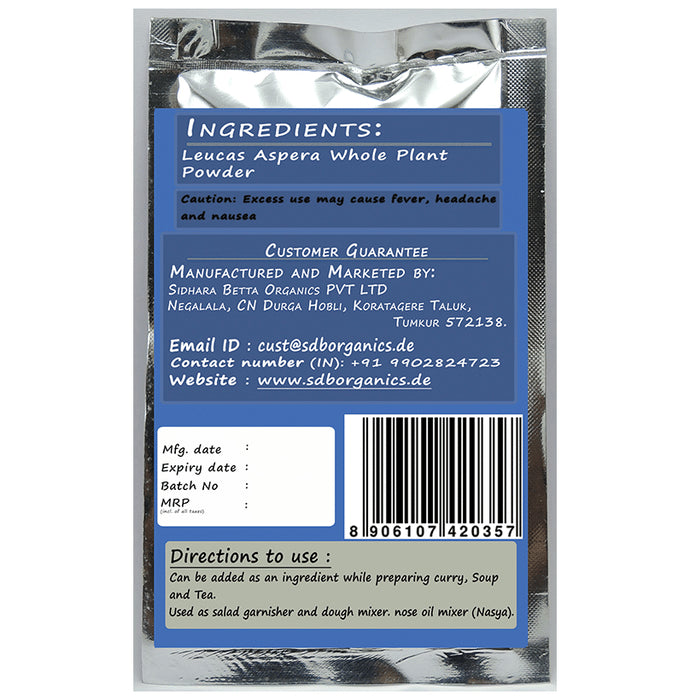 Sidhara Betta Herbals Leucas Aspera Whole Plant Powder