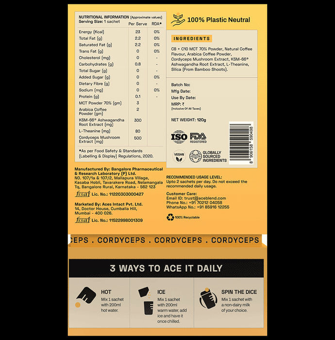 Ace Blend Cordyceps Shroom Coffee Sachet