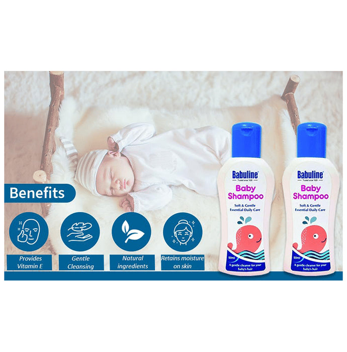 Babuline Babuline Baby Shampoo Made with Natural Ingredients for Daily Nourishing, Softening, Soothing Hair, Suitable for All Skin Types, Vitamin E, No Parabens