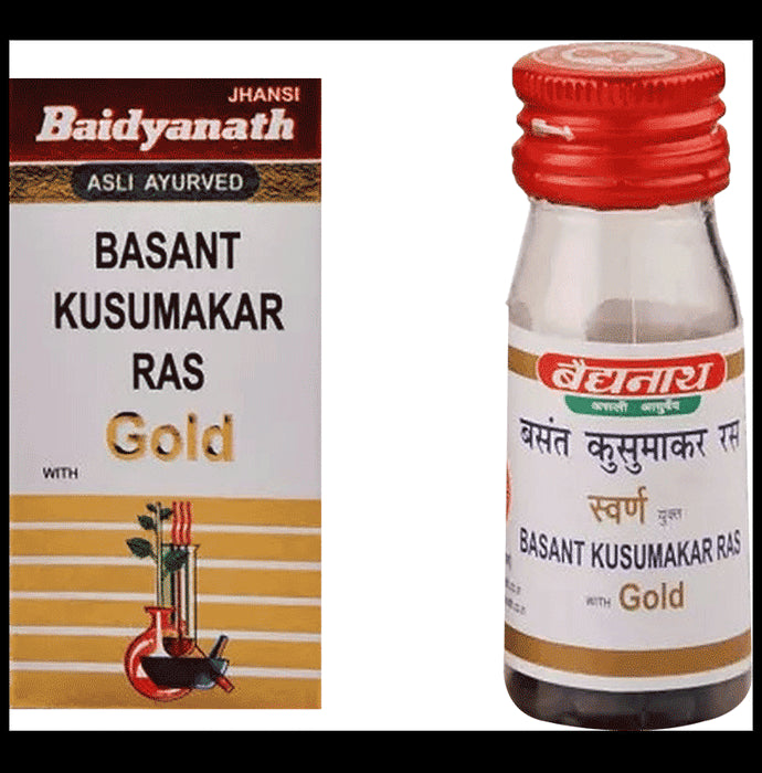 Baidyanath (Jhansi) Basant Kusumakar Ras with Gold Tablets (10 Each)
