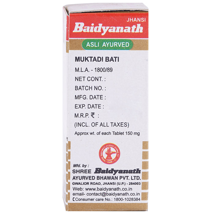 Baidyanath (Jhansi) Muktadi Bati Gold with Pearl, Kesar & Gorochan