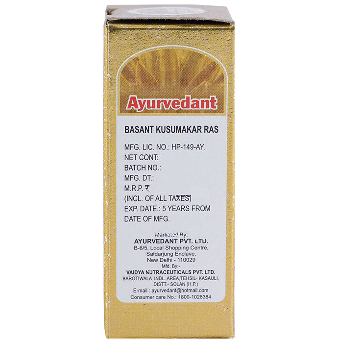 Baidyanath Ayurvedant Basant Kusumakar Ras with Gold Tablet