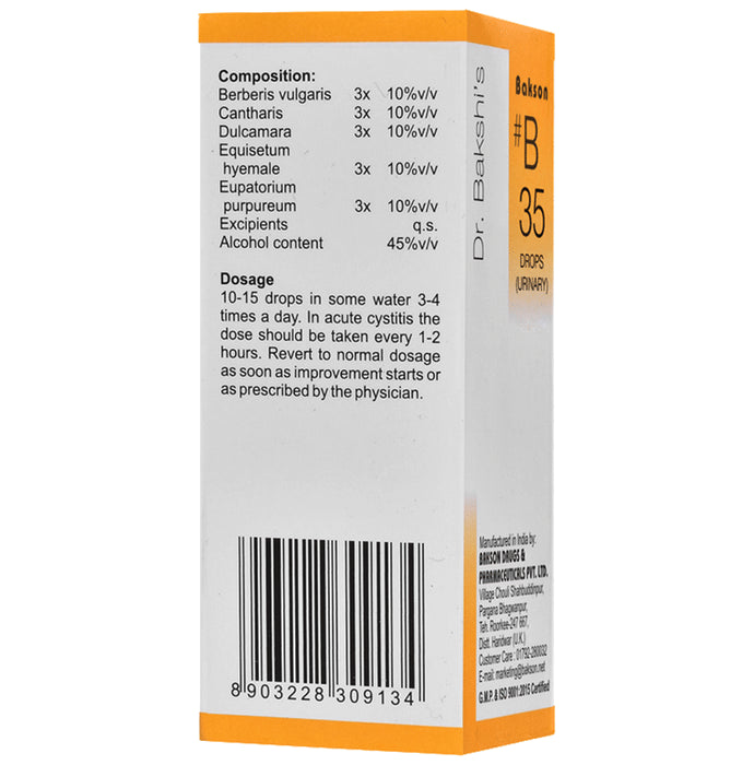 Bakson B35 Urinary Drop