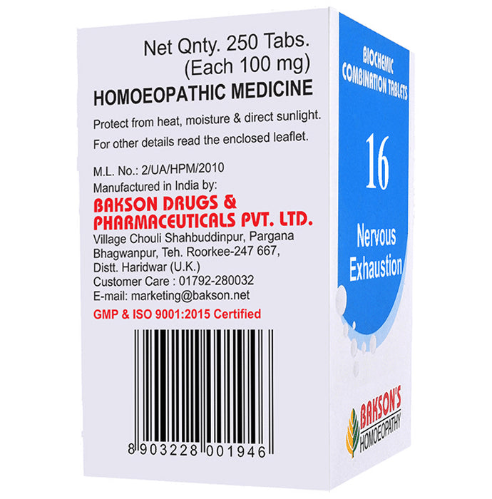 Bakson's Homeopathy Biocombination 16 Tablet