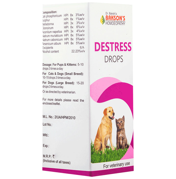 Bakson's Homeopathy Distress Drop for Veterinary Use