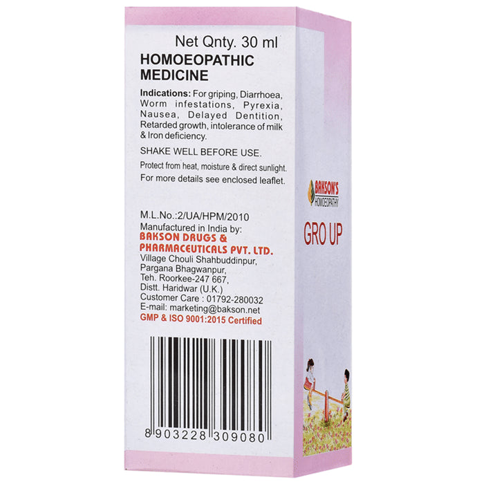Bakson's Homeopathy Gro Up Drop