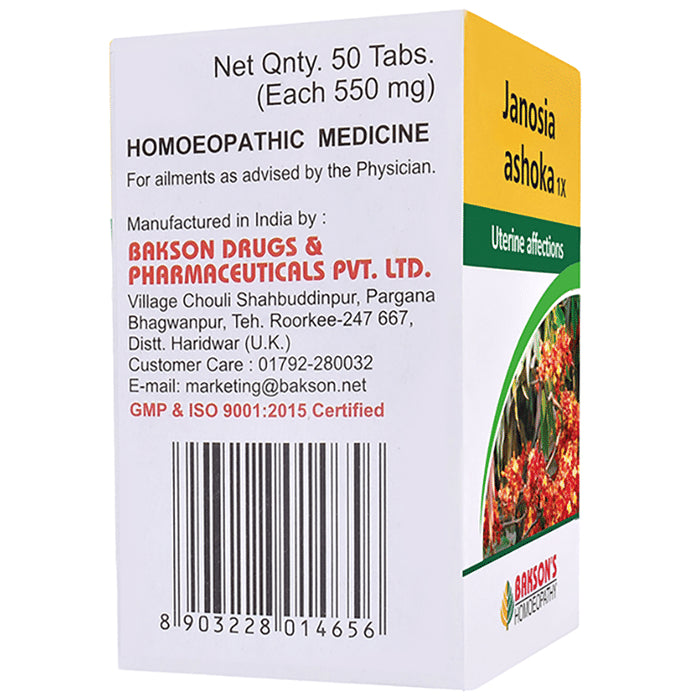 Bakson's Homeopathy Janosia Ashoka Tablet 1X