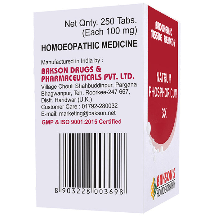 Bakson's Homeopathy Natrum Phosphoricum Biochemic Tablet 3X