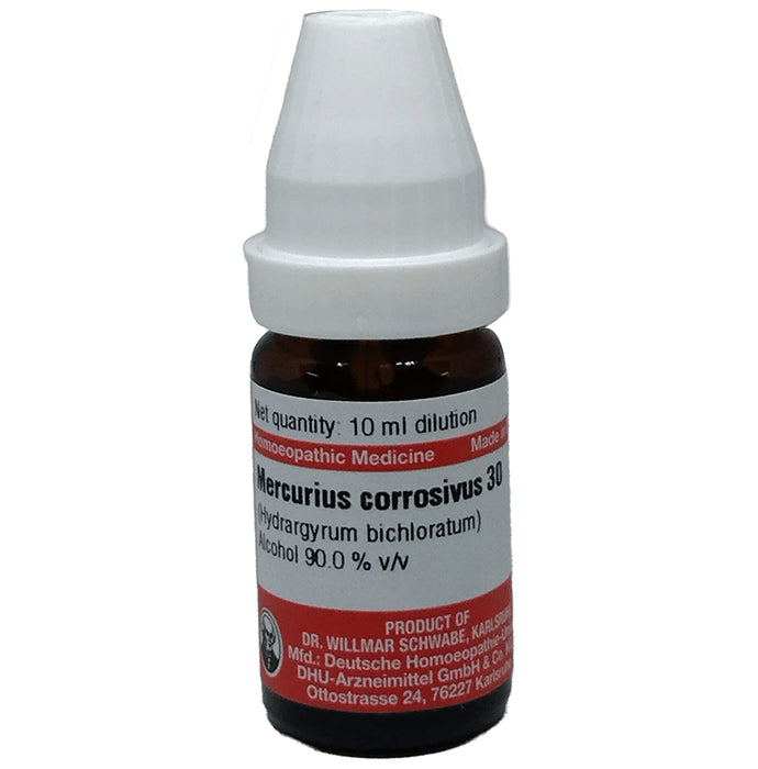Dr Willmar Schwabe Germany Mercurius Corrosivus (Hydrargyrum Bichloratum) Dilution 30 - Classic Derma