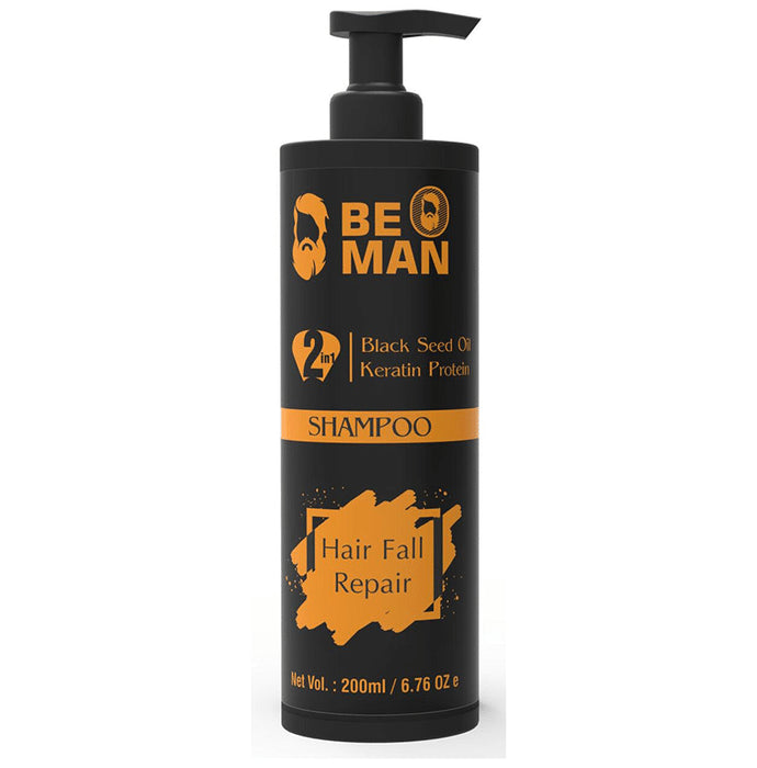 Be O Man 2 in 1 Keratin Protein Shampoo with Black Seed Oil - Sulphate and Paraben Free - Classic Derma