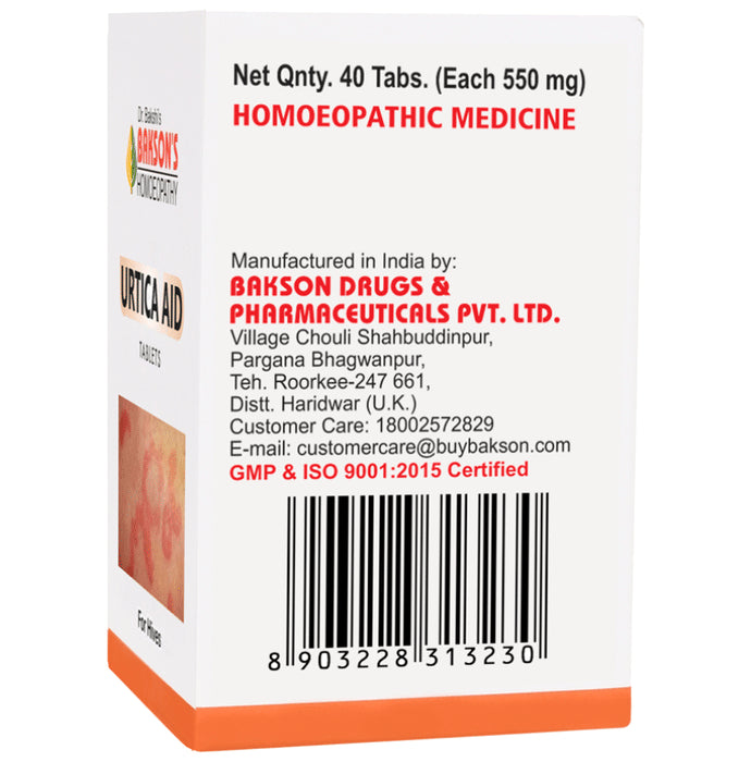 Bakson's Homeopathy Urtica Aid Tablet