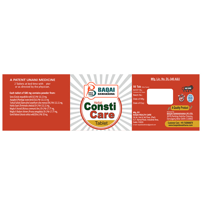 Baqai Herbal Consti Care Tablet
