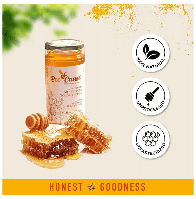 Bee Cause Multi Flora Raw Golden Honey