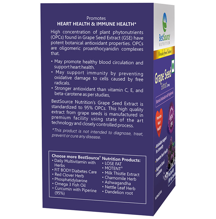 BestSource Nutrition Grape Seed Extract 250mg Capsule