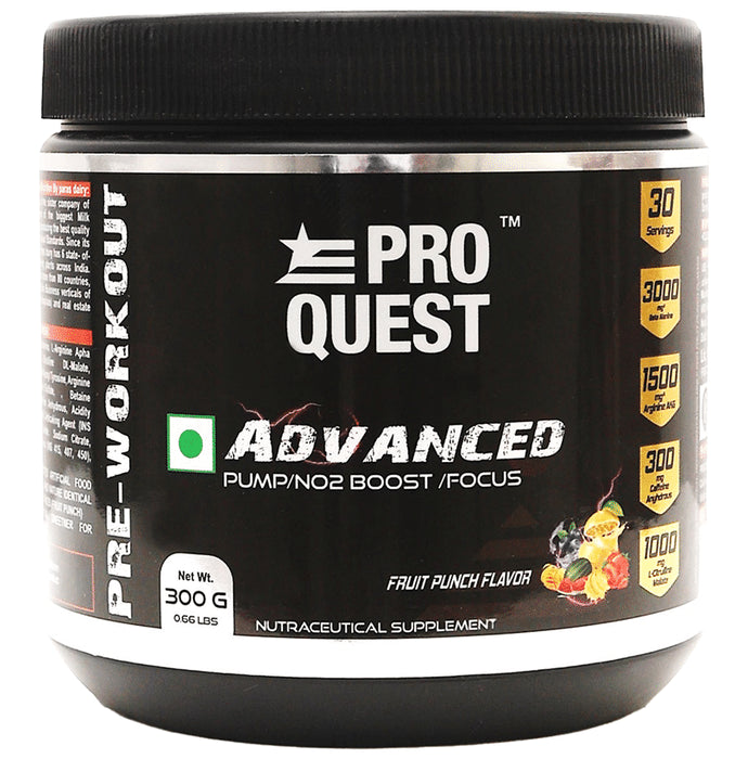 Pro Quest Advanced Pre-Workout Powder Fruit Punch - Classic Derma