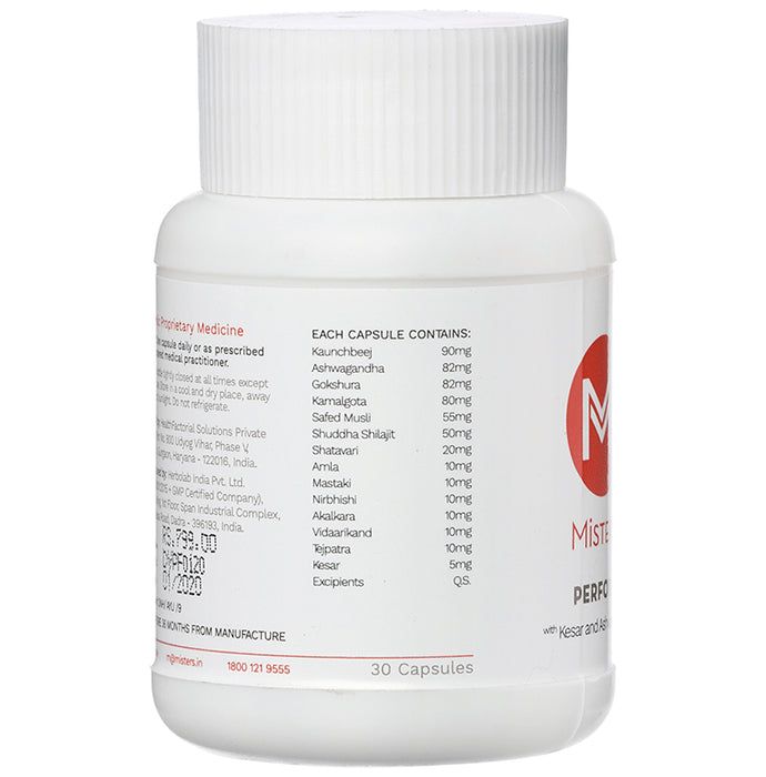 Misters Perform Capsule with Kesar and Ashwagandha (30 Each)
