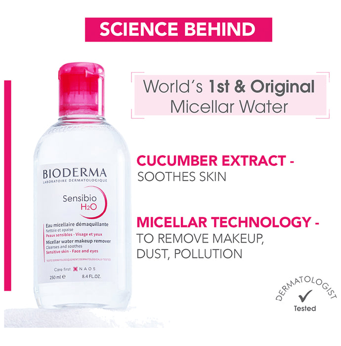 Bioderma Sensibio H2O Make-up Removing Micellar Water & Cleanser | For Sensitive Skin