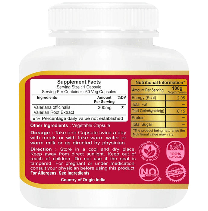 Bioneeva Herbs Valerian Root Extract 300mg Veg Capsule (60 Each)